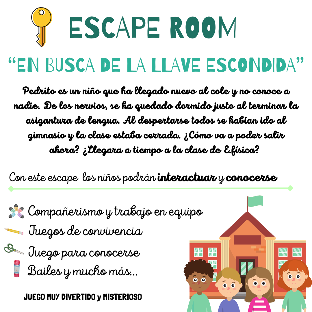 👧🏼 🟠ESCAPE ROOM "En busca de la llave perdida" 🟠 🧒🏻