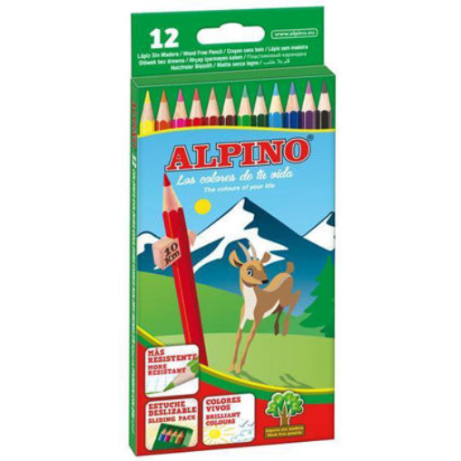 LÁPICES ALPINO DE COLORES 12 UNIDADES DE MADERA