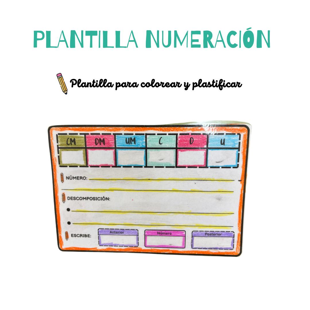 PLANTILLA NUMERACIÓN