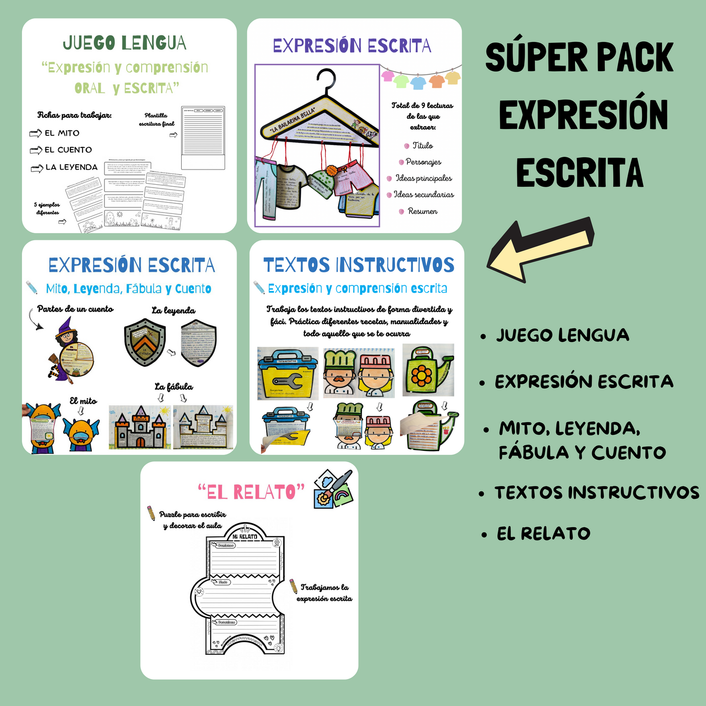 ✏️ PACK LENGUA "ESCRITURA ✏️