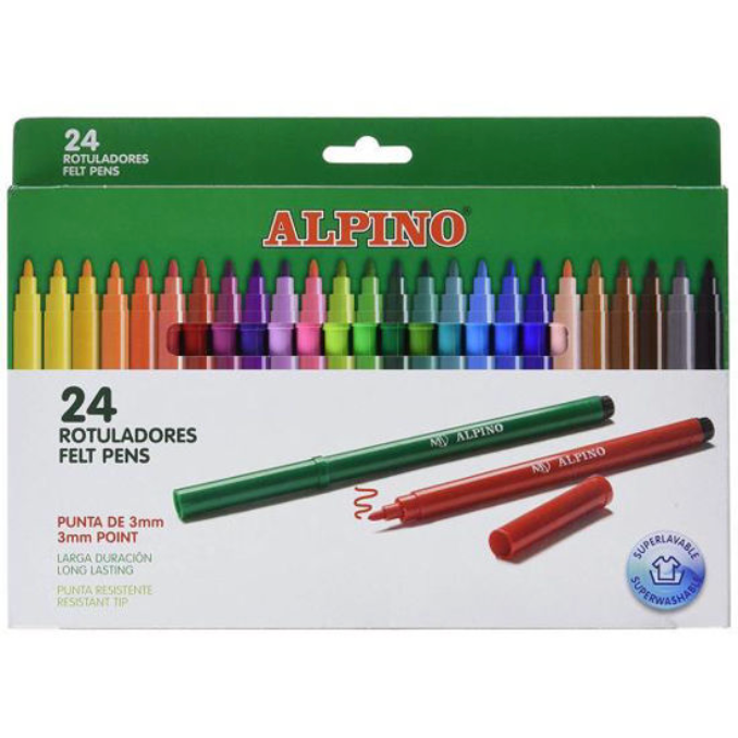 ROTULADOR ALPINO STANDAR 24 UNIDADES