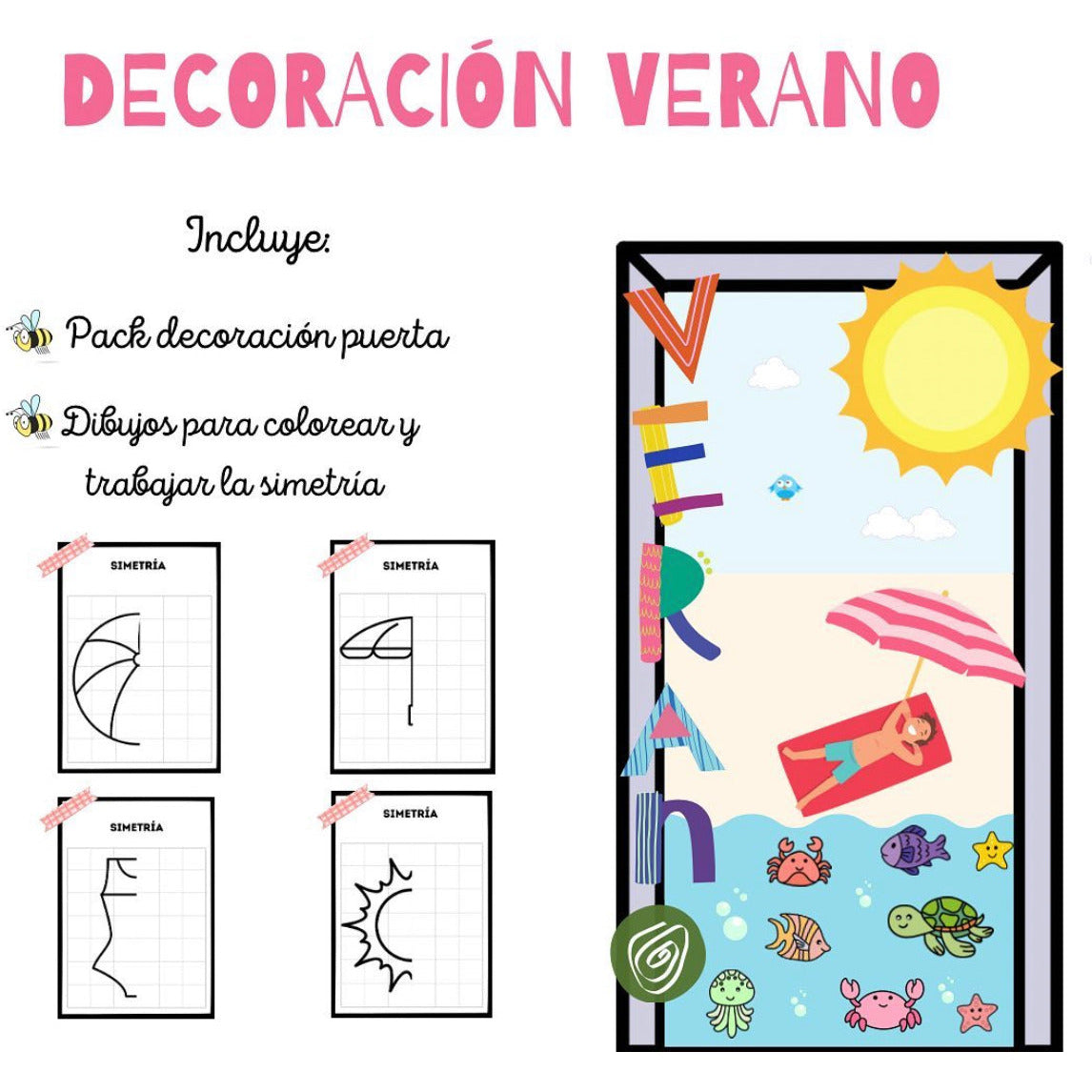 ☀️Decoración puerta verano☀️