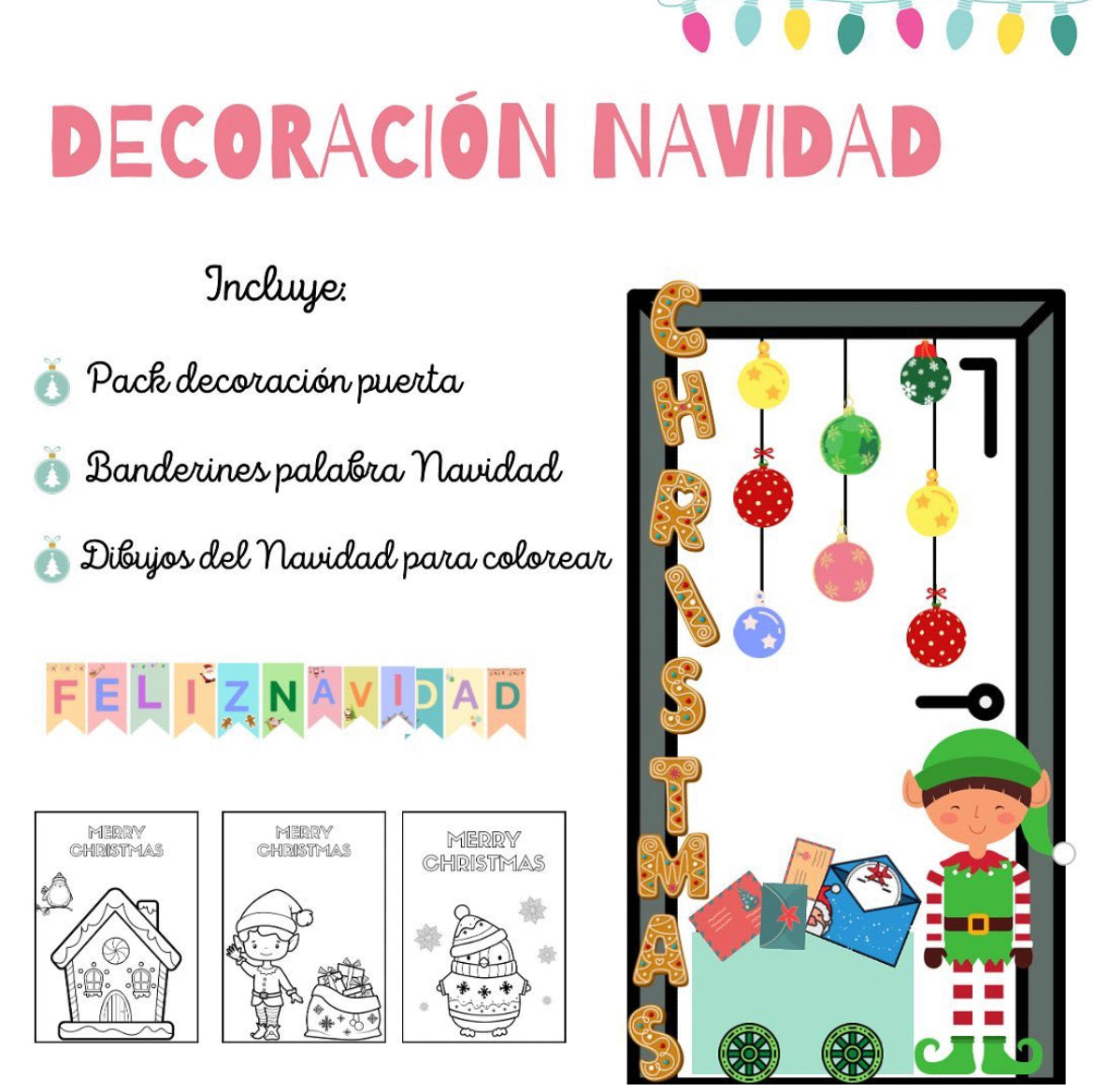🎄DECORACIÓN PUERTA NAVIDAD🎄