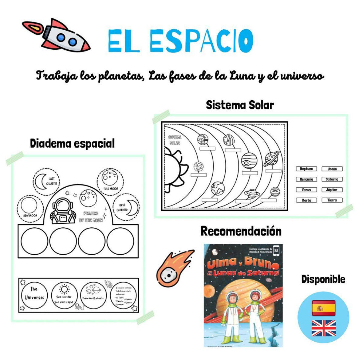 🪐EL ESPACIO🪐 Cuadernillo Coleideando educación primaria