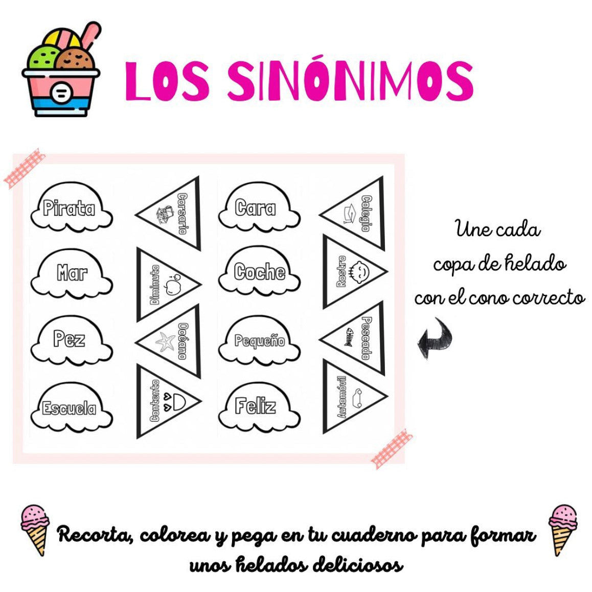 ✏️✏️FLIPBOOK LOS SINÓNIMOS ✏️✏️Cuadernillo Coleideando educación primaria