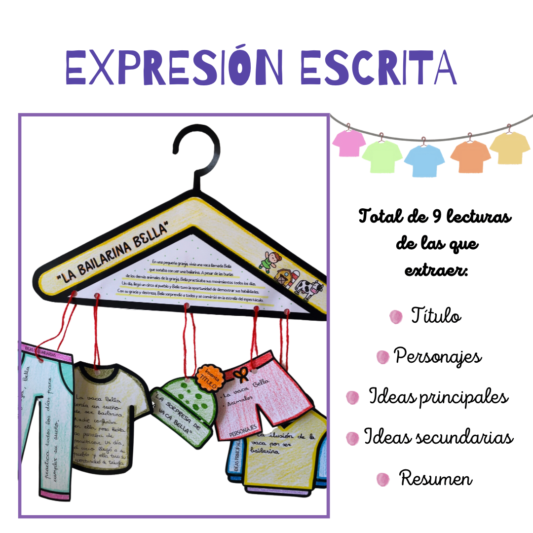 EXPRESIÓN ESCRITA 🩳👗“Las perchas de la ropa” 👗🩳