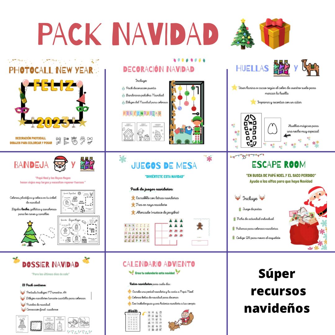 🎄 SUPER PACK RECURSOS NAVIDAD🎄 ACTUALIZADO 2024