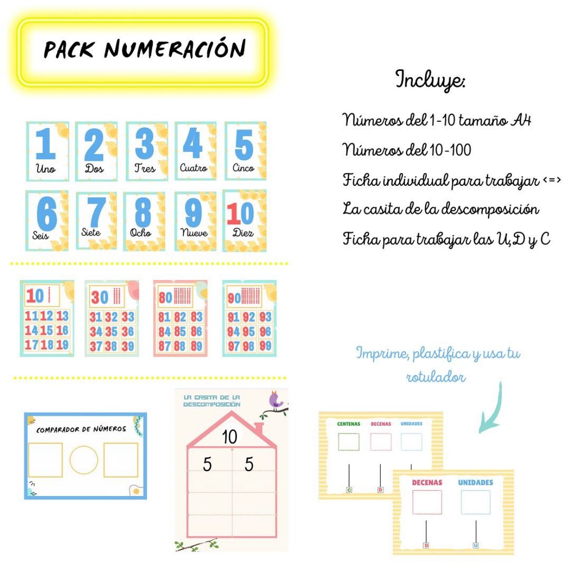 🐣PACK DE NUMERACIÓN🐣Cuadernillo Coleideando educación primaria