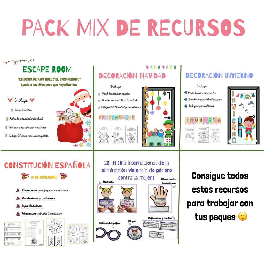 🟣 SÚPER PACK NOVIEMBRE Y DICIEMBRE 🟣 Cuadernillo Coleideando educación primaria