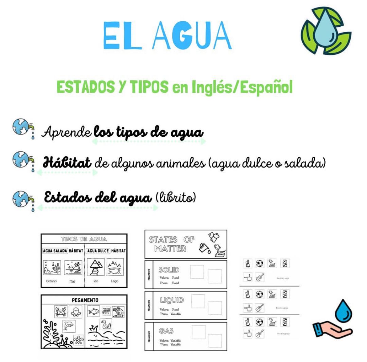 🟢PACK CIENCIAS en español e inglés🟢 Cuadernillo Coleideando educación primaria