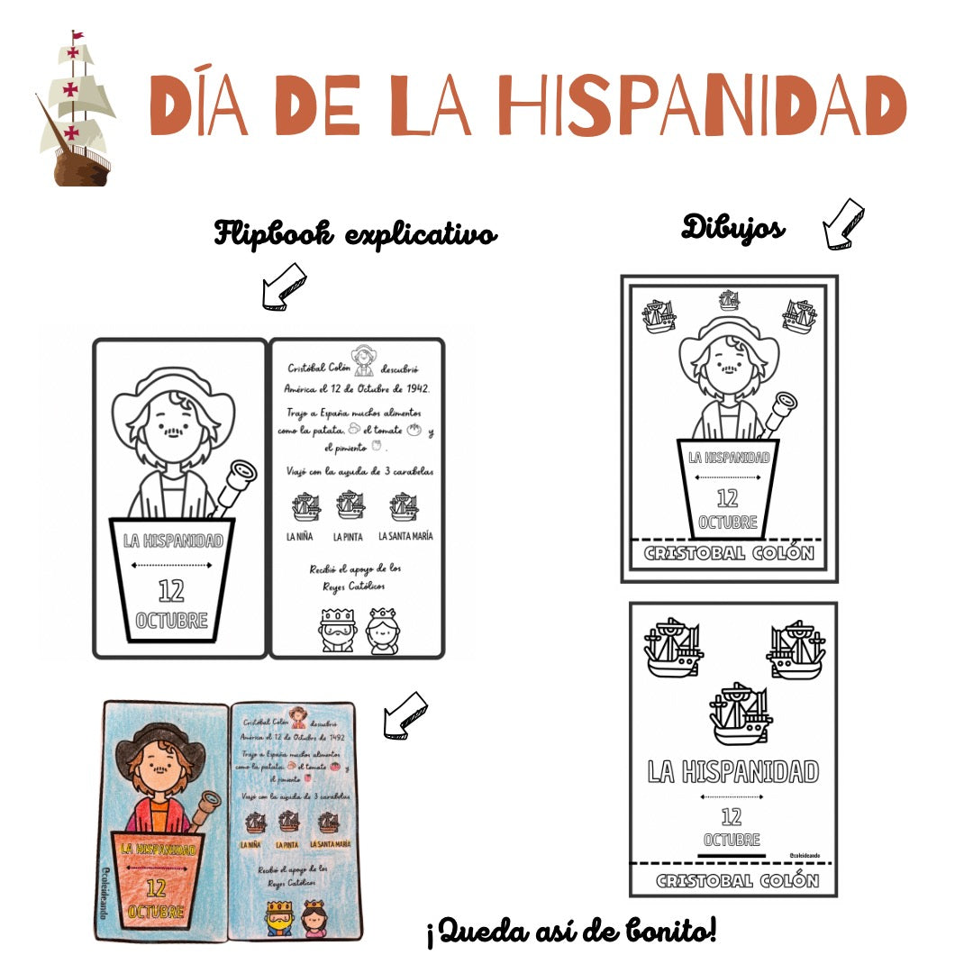 🌏DÍA DE LA HISPANIDAD🌏 Cuadernillo Coleideando educación primaria