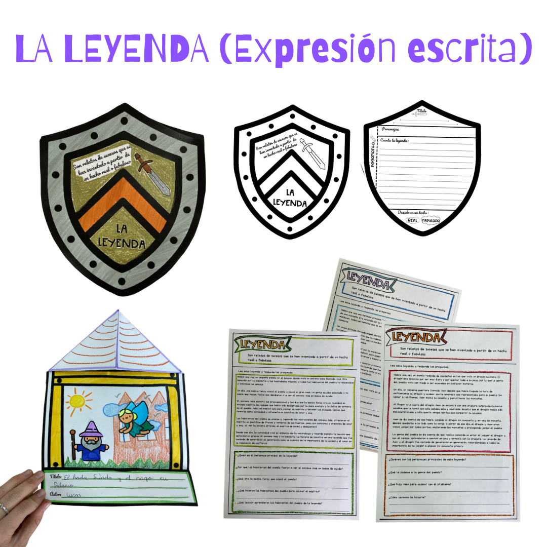🛡️⚔️EXPRESIÓN ESCRITA~ LA LEYENDA⚔️🛡️Cuadernillo Coleideando educación primaria