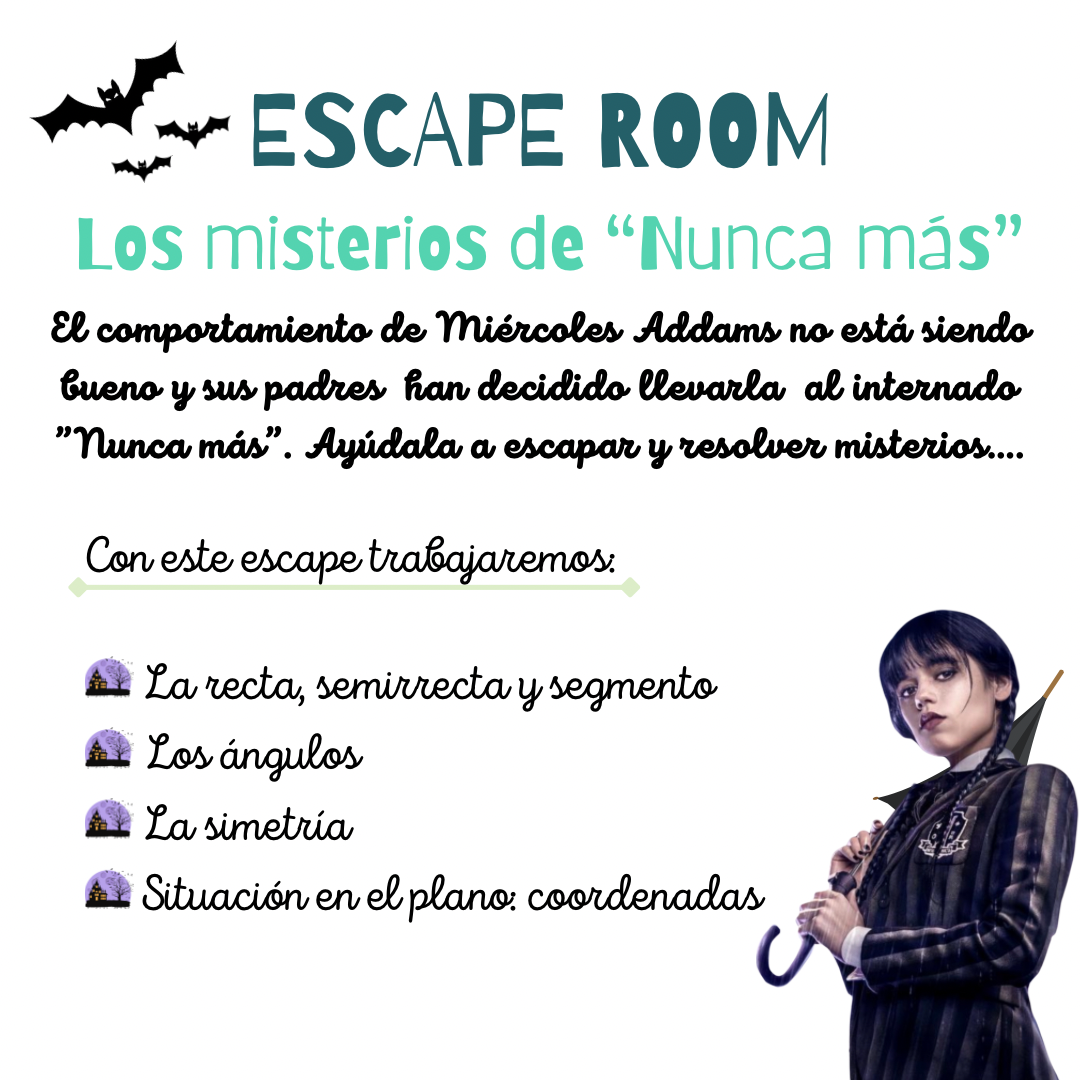 🕷️🌕ESCAPE ROOM “Los misterios de la academia NUNCA MÁS”🌕🕷️