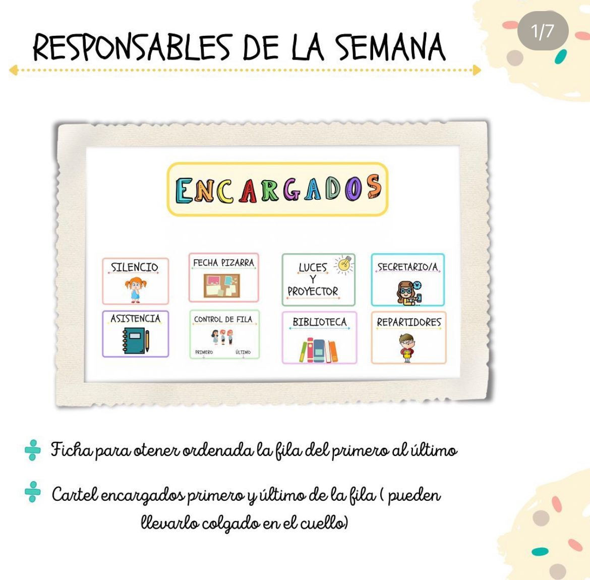 🍉ENCARGADOS DE CLASE🍉 Cuadernillo Coleideando educación primaria