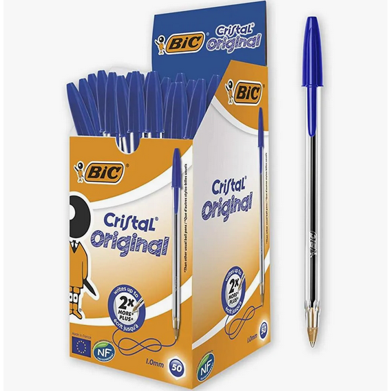 BIC Cristal Original (1,0mm), Caja de 50 Unidades | PAPELERÍA ONLINE