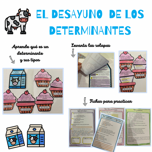 🧁🐮~Pack “EL DESAYUNO DE LOS DETERMINANTES~🐮🧁