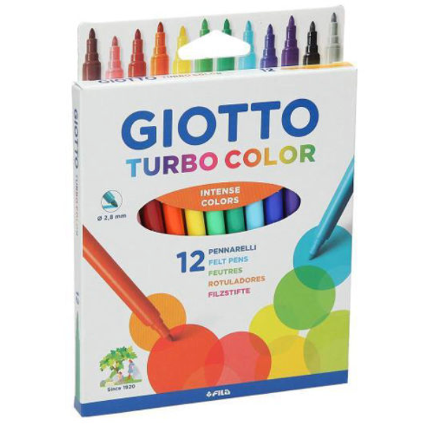 ROTULADORES DE COLORES GIOTTO TURBO 12 UNIDADES