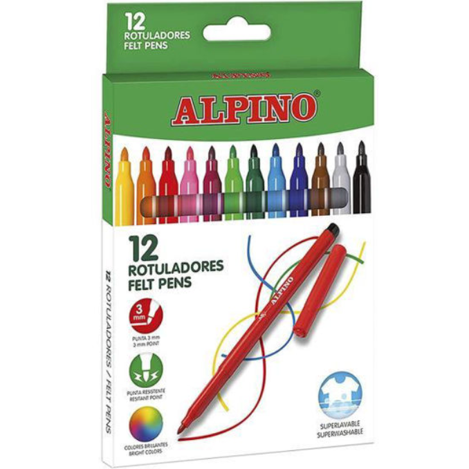 12 ROTULADORES ALPINO STANDARD (N)