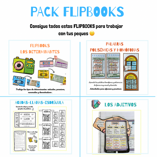 🥳 SÚPER PACK FLIPBOOKS LENGUA (SEGUNDA PARTE) 🥳 Cuadernillo Coleideando educación primaria